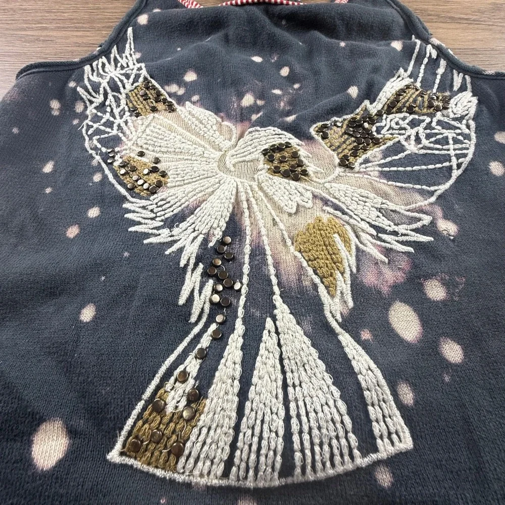 We The Free Heritage Crafted Studded Tank Distressed Size XS Boho Altered - Picture 12 of 12